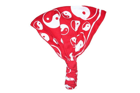 Red Ying and Yang Elastic Bandana